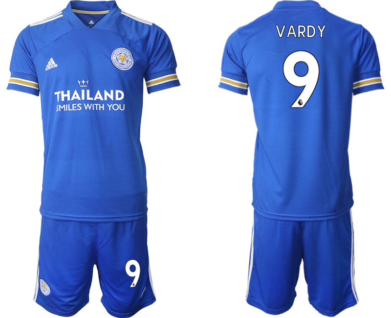 Men 2020-2021 club Leicester City home #9 blue Soccer Jerseys